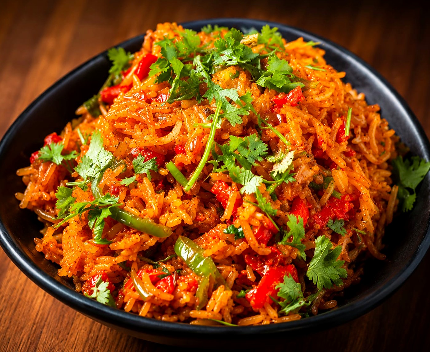Fragrant tikka rice and anda pulav